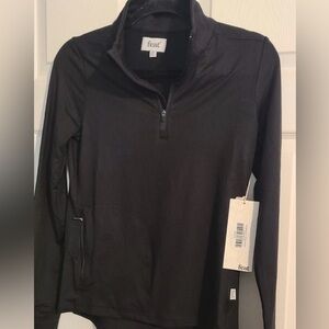 Feat NWOT XL Black ROAM UNISEX  Quarter-Zip POCKETS LIGHTWEIGHT Pullover